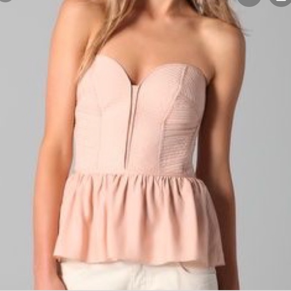Parker blush strapless bustier top